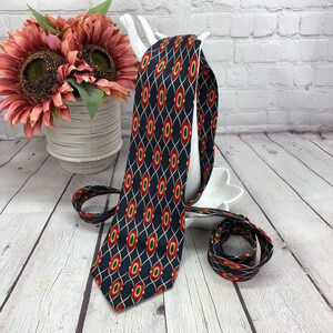 vintage marco polo italian style silk tie preppy office business